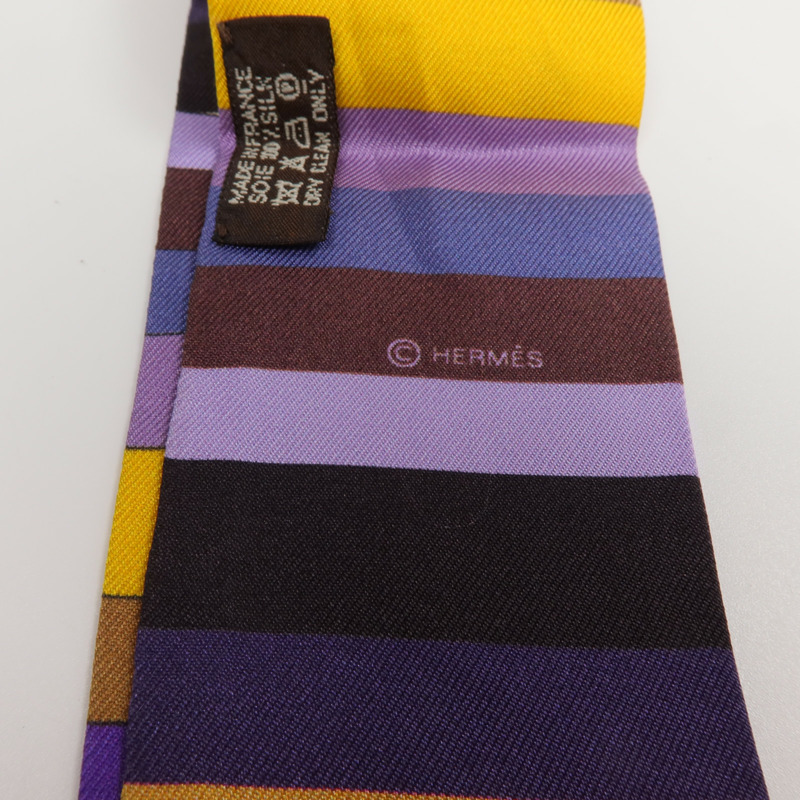 HERMES 絲質Twilly絲巾-5