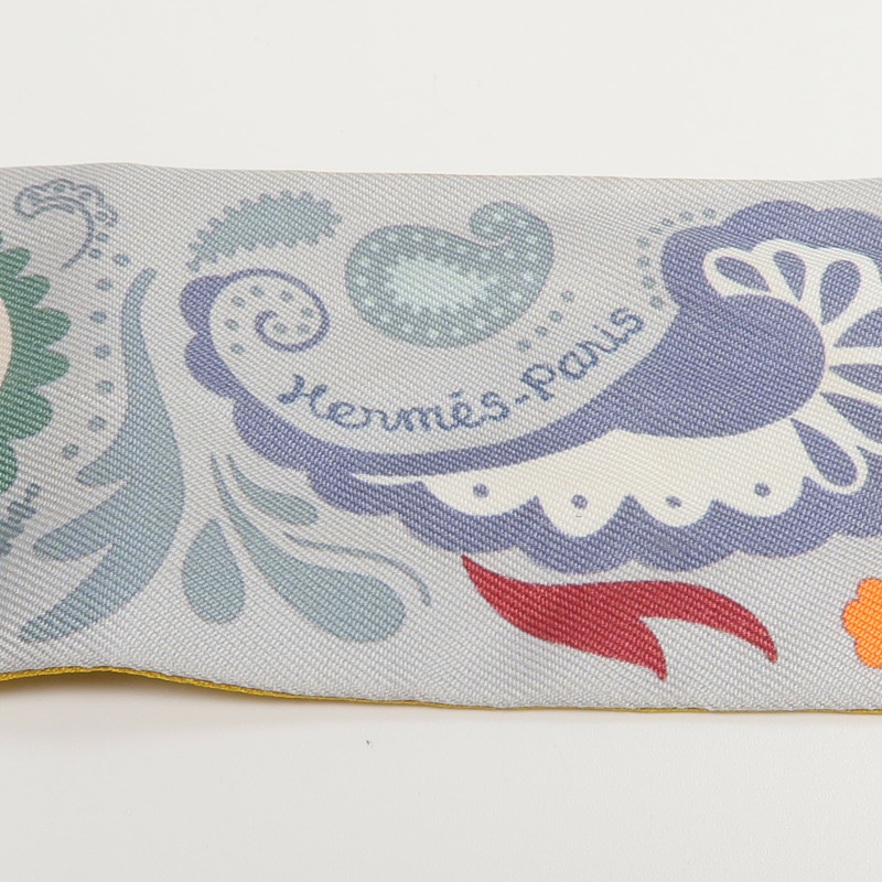 HERMES 絲質Twilly絲巾-5