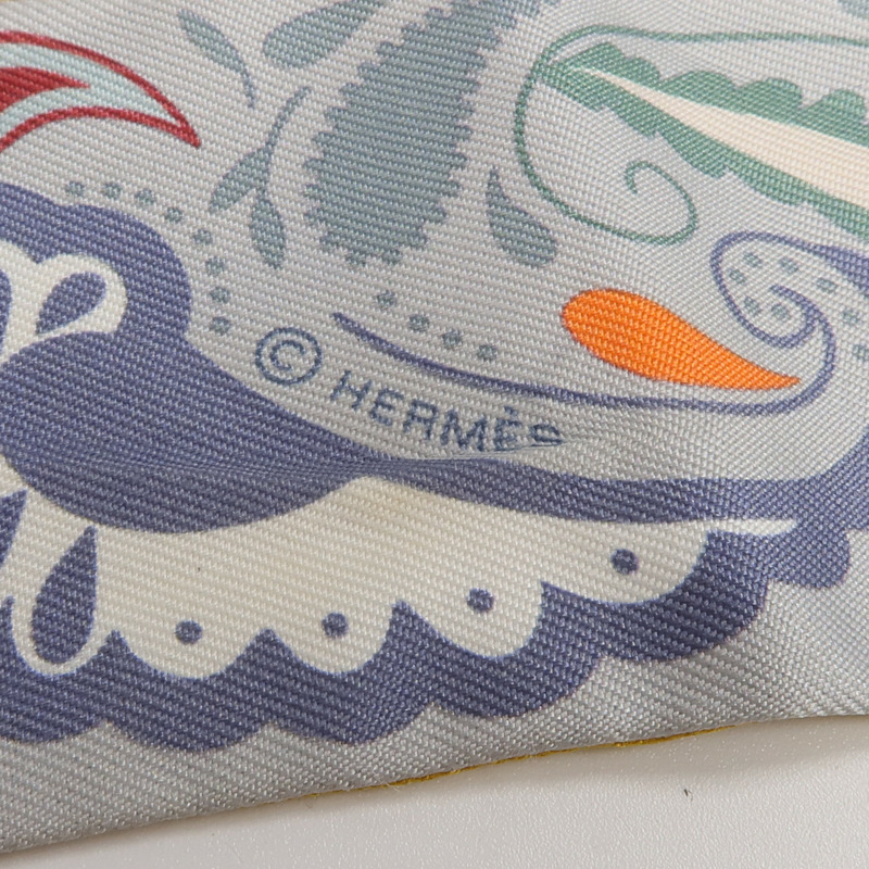 HERMES 絲質Twilly絲巾-7