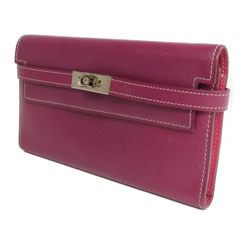 HERMES Epsom皮革Kelly Wallet長錢包Tosca/Rose Tyrien-1