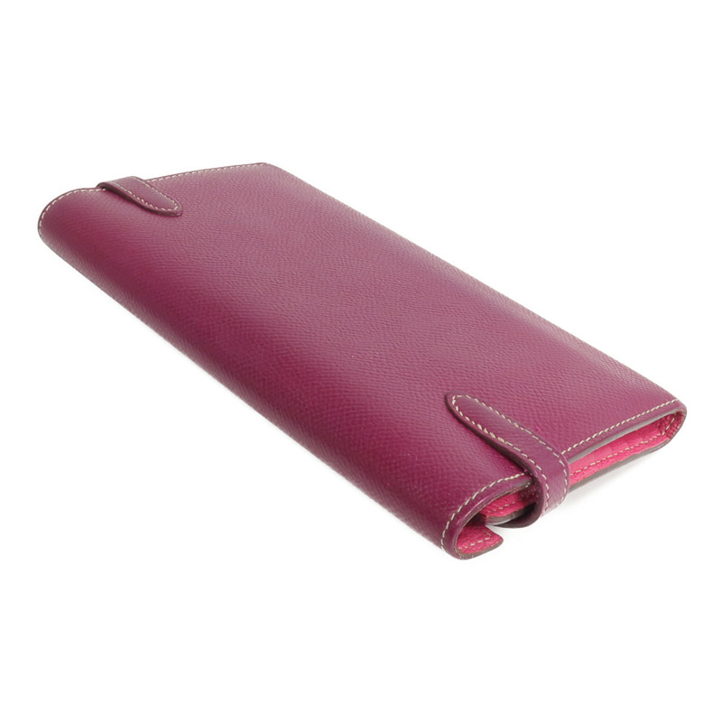 HERMES Epsom皮革Kelly Wallet長錢包Tosca/Rose Tyrien-4