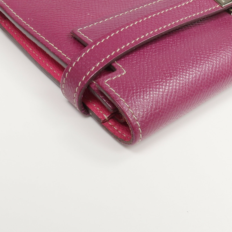 HERMES Epsom皮革Kelly Wallet長錢包Tosca/Rose Tyrien-14