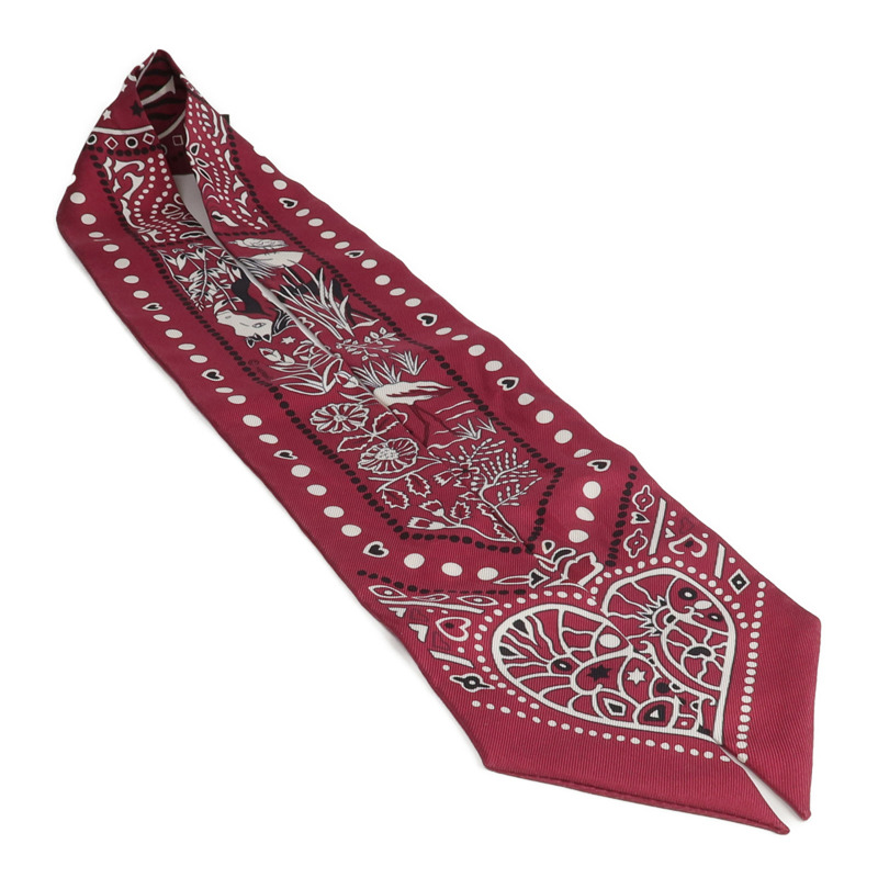 HERMES 絲質Twilly絲巾-3