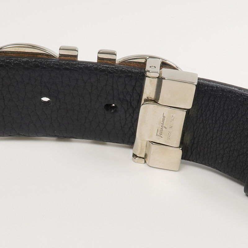 Salvatore Ferragamo 牛皮皮革Gancini Reversible Belt皮帶-4