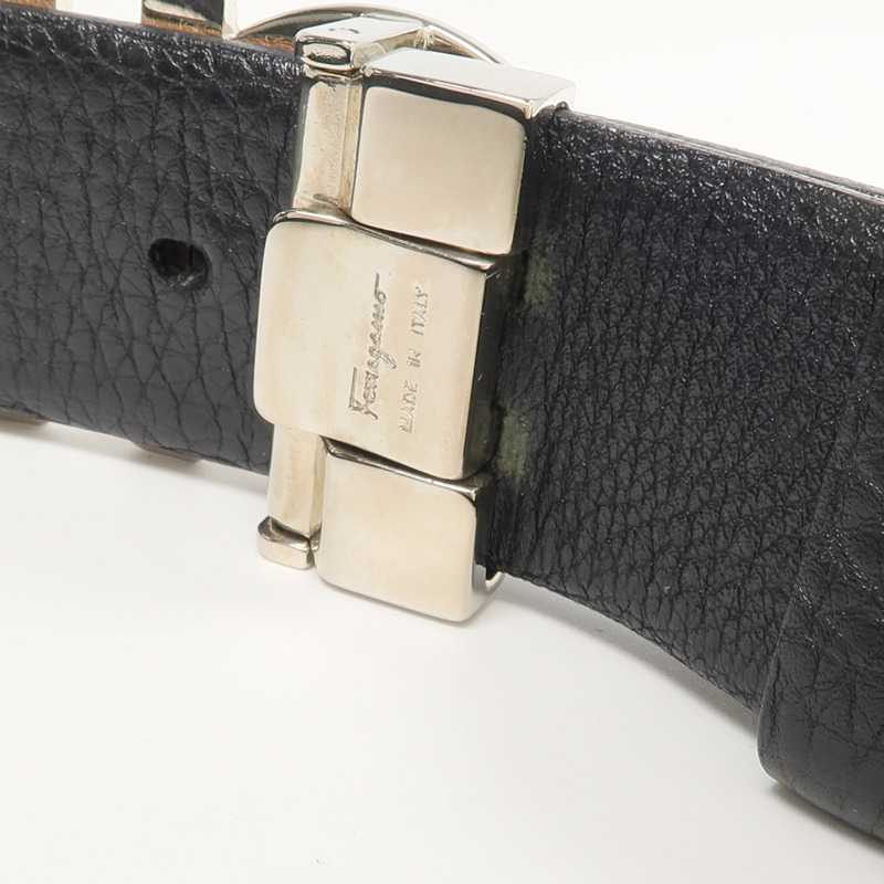 Salvatore Ferragamo 牛皮皮革Gancini Reversible Belt皮帶-5