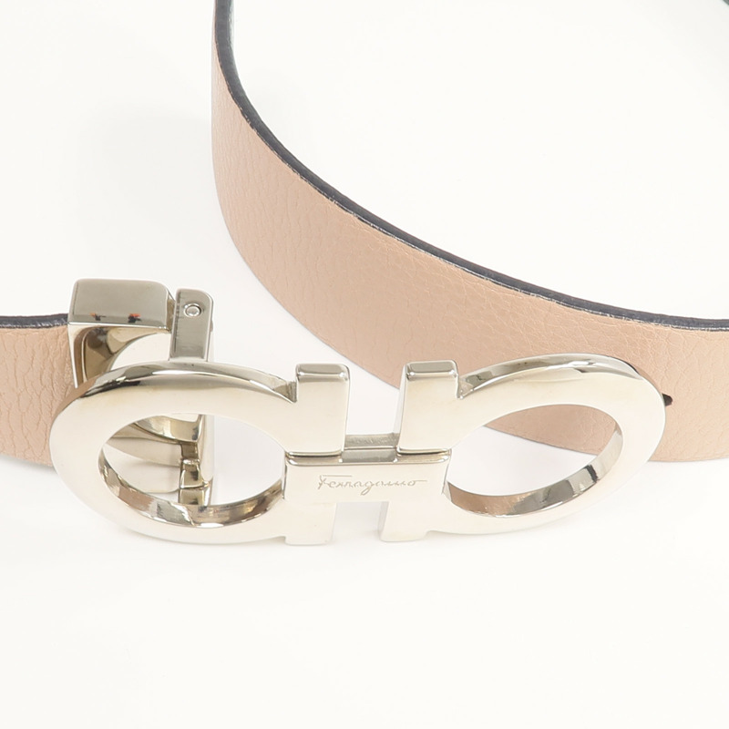 Salvatore Ferragamo 牛皮皮革Gancini Reversible Belt皮帶-6