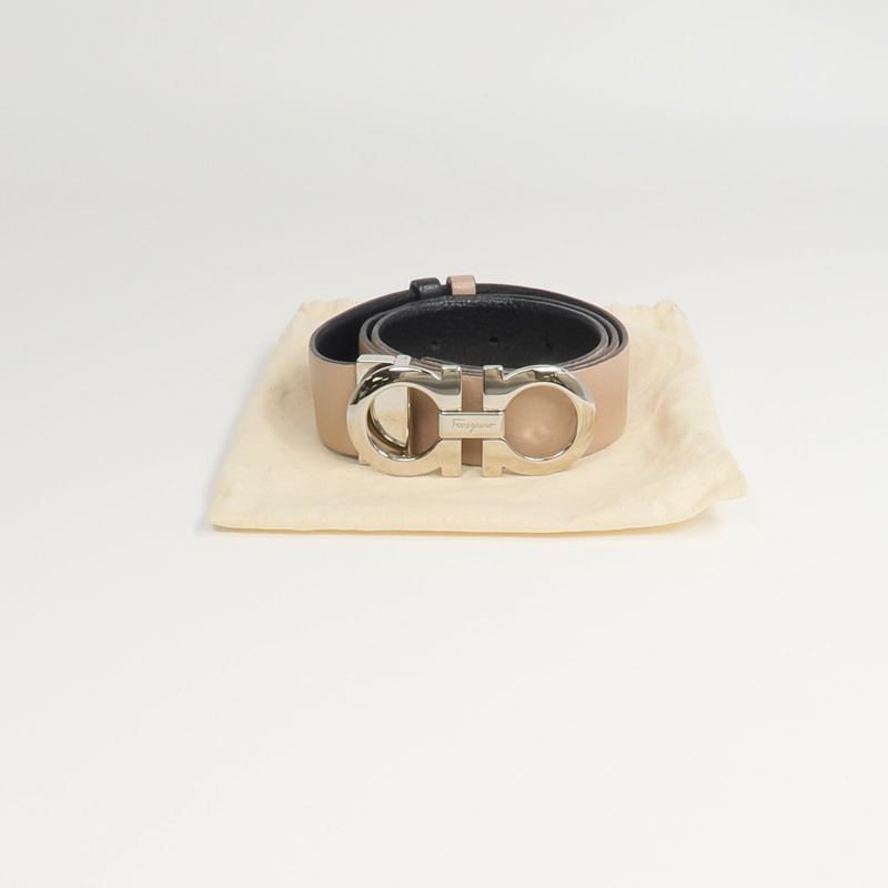 Salvatore Ferragamo 牛皮皮革Gancini Reversible Belt皮帶-7