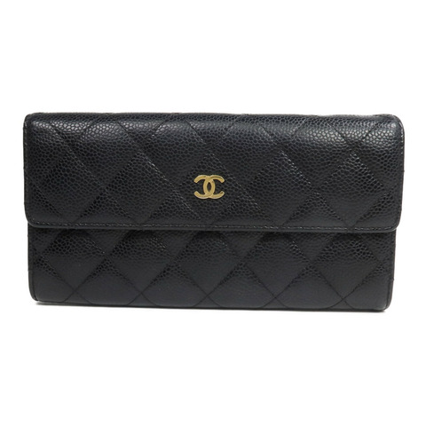 CHANEL 牛皮皮革Long Flap Wallet長錢包
