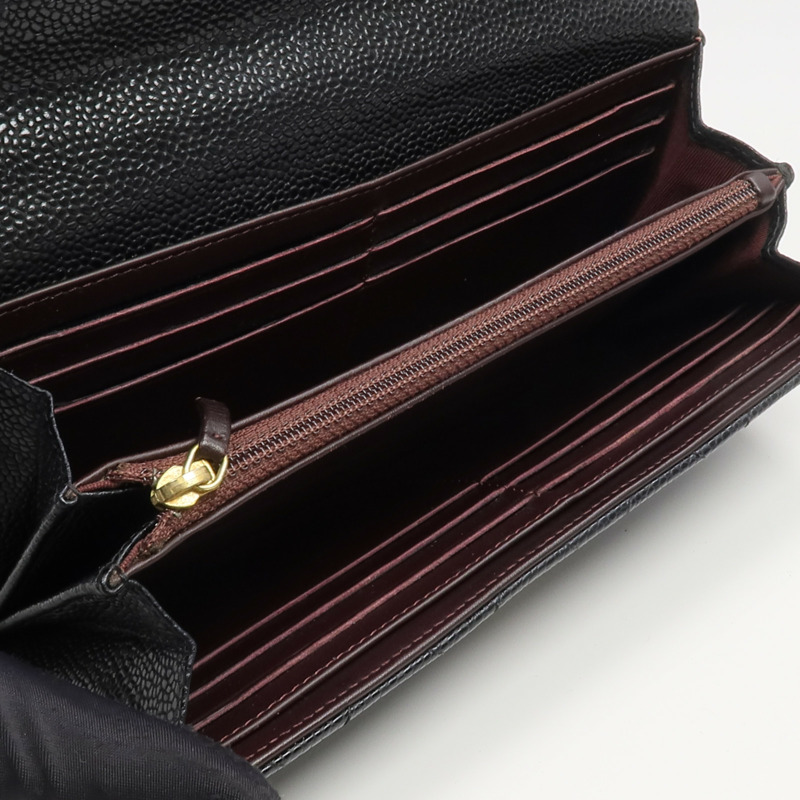 CHANEL 牛皮皮革Long Flap Wallet長錢包-5