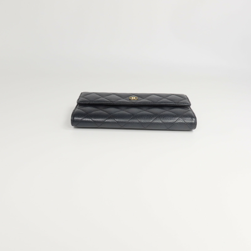 CHANEL 牛皮皮革Long Flap Wallet長錢包-12