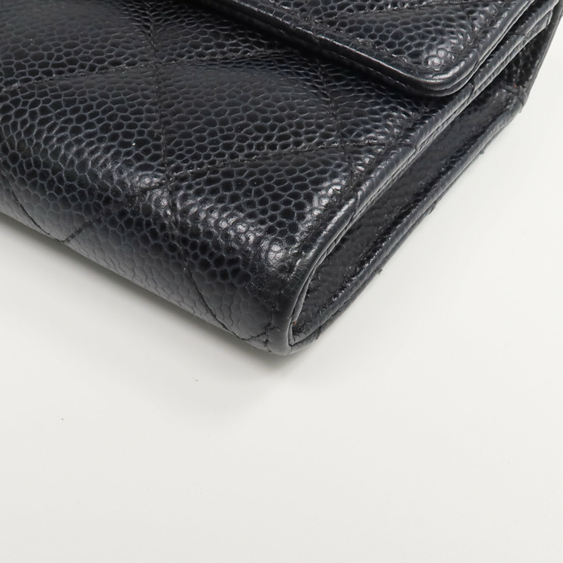 CHANEL 牛皮皮革Long Flap Wallet長錢包-13