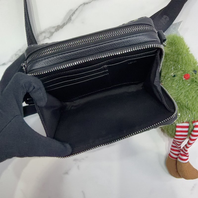 DIOR Oblique雙層拉鏈老花帆布相機包-4