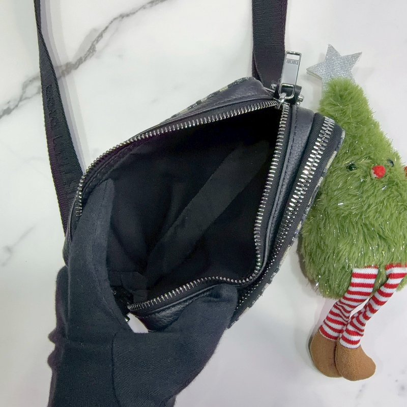 DIOR Oblique雙層拉鏈老花帆布相機包-5