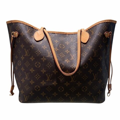 LOUIS VUITTON 路易威登 M40156 NEVERFULL MM 中型托特包 PVC帆布 老花 棕色