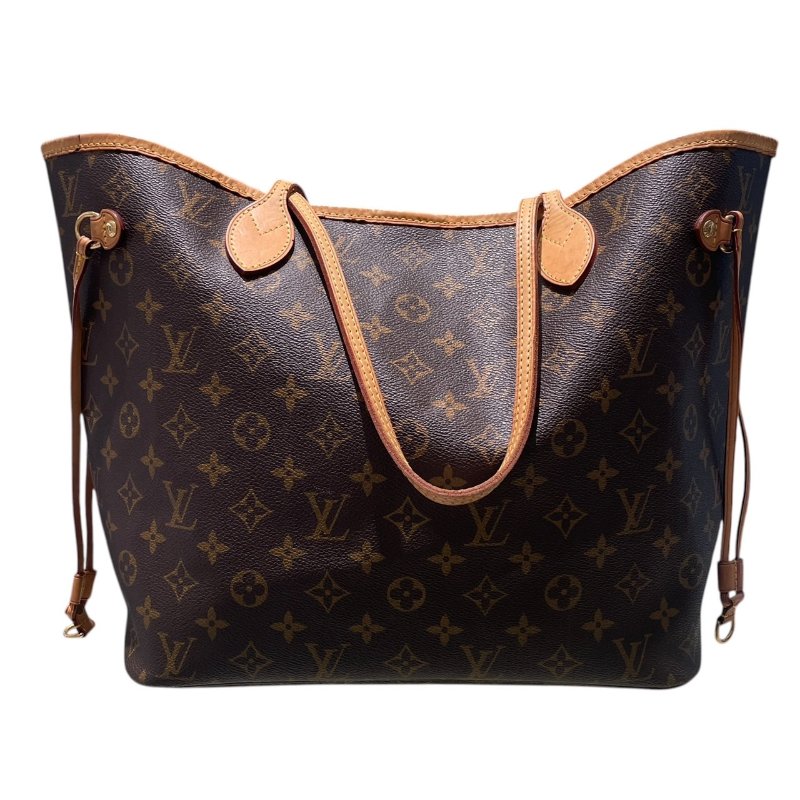 LOUIS VUITTON 路易威登 M40156 NEVERFULL MM 中型托特包 PVC帆布 老花 棕色-0