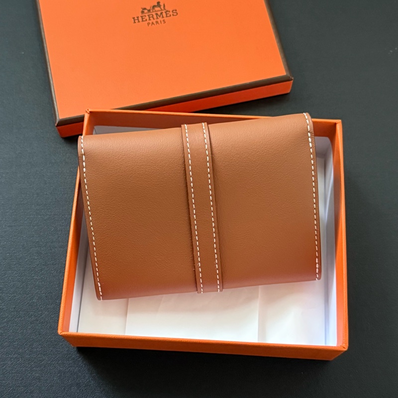 Hermes Glenan 短銀包 Card Holder Gold 金棕 銀釦 swift-2