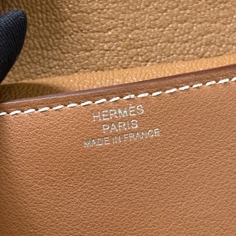 Hermes Glenan 短銀包 Card Holder Gold 金棕 銀釦 swift-6
