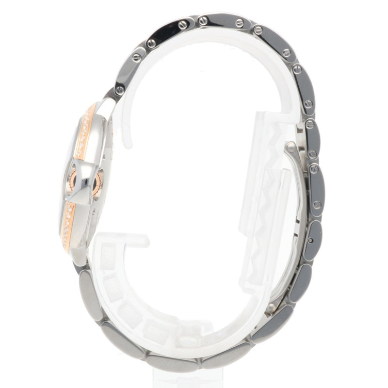 卡地亞藍氣球腕錶，精鋼錶殼，3753自動上鍊機芯，已翻新，女士腕錶，鑲鑽錶圈-3