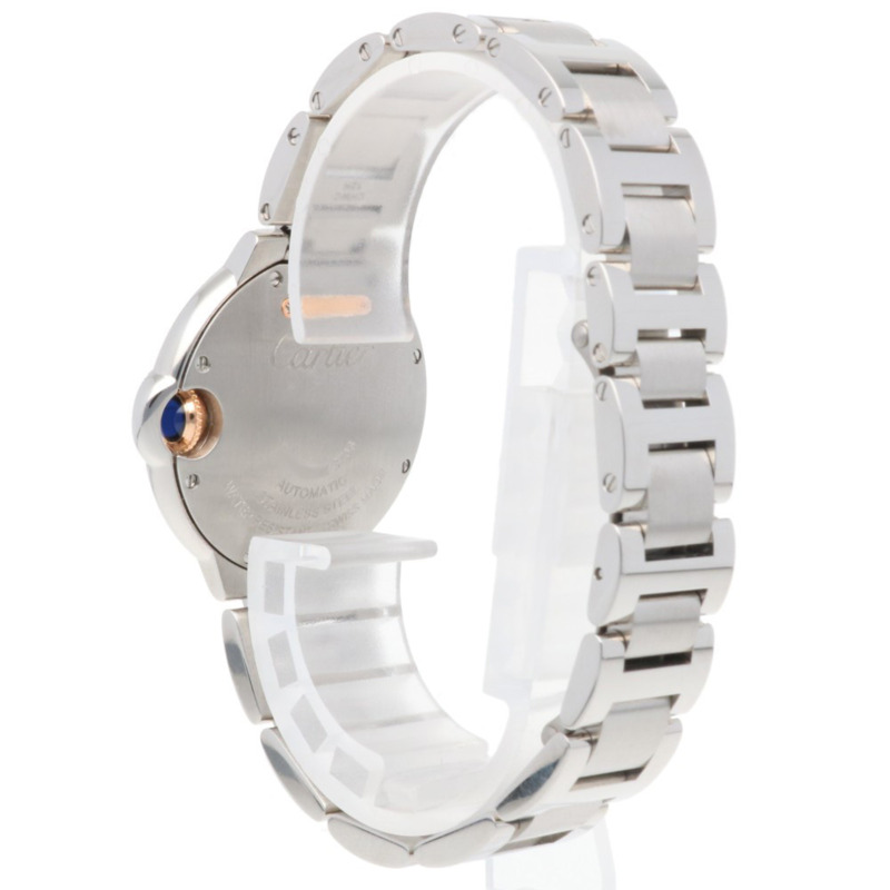 卡地亞藍氣球腕錶，精鋼錶殼，3753自動上鍊機芯，已翻新，女士腕錶，鑲鑽錶圈-4