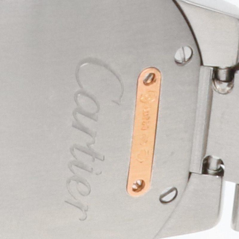 卡地亞藍氣球腕錶，精鋼錶殼，3753自動上鍊機芯，已翻新，女士腕錶，鑲鑽錶圈-9