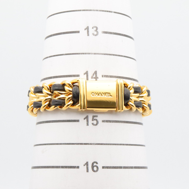 香奈兒 (Chanel) CHANEL Première M 系列腕錶，鍍金皮革錶帶，女士款，黑色，H0001-7