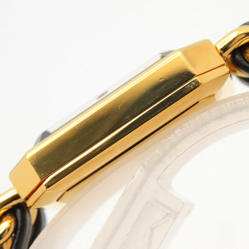 香奈兒 (Chanel) CHANEL Première M 系列腕錶，鍍金皮革錶帶，女士款，黑色，H0001-8