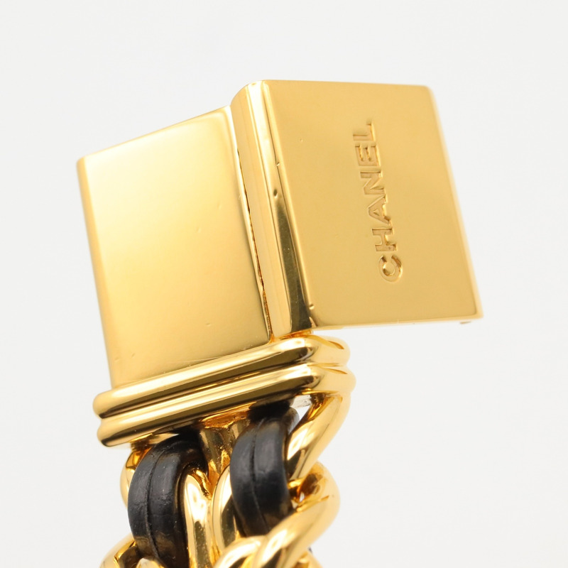 香奈兒 (Chanel) CHANEL Première M 系列腕錶，鍍金皮革錶帶，女士款，黑色，H0001-10