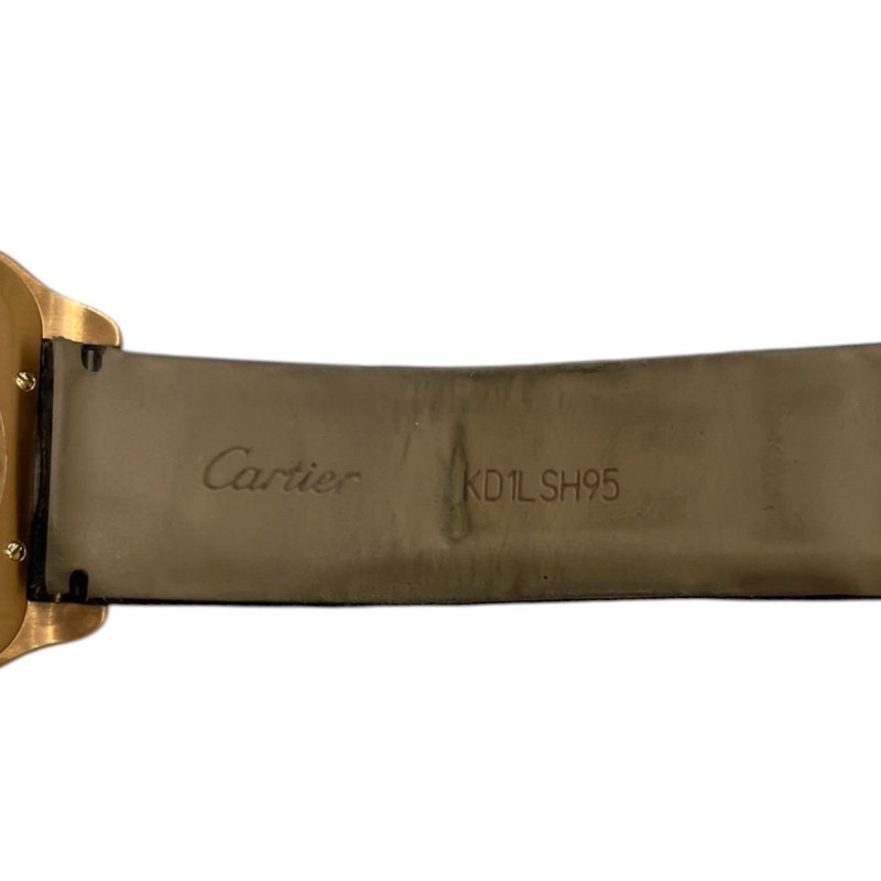 CARTIER 卡地亞 W2009251 SANTOS DUMONT 山度士 石英腕表 42mm K18PG 皮革錶帶-6