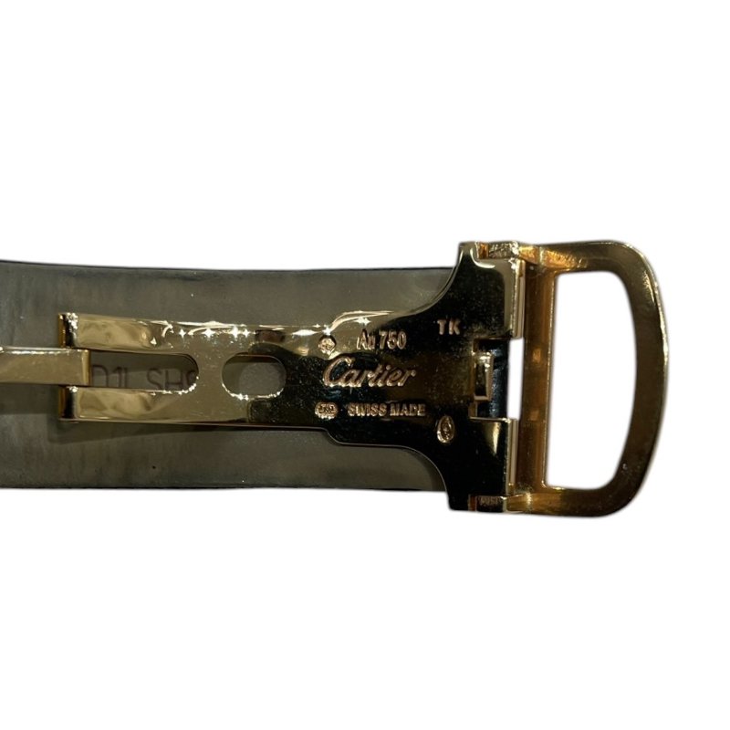 CARTIER 卡地亞 W2009251 SANTOS DUMONT 山度士 石英腕表 42mm K18PG 皮革錶帶-7