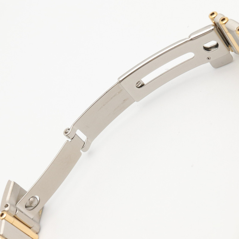 歐米茄星座系列迷你鑲鑽錶圈12P腕錶，18K（黃金）精鋼錶殼，女士白色珍珠貝母錶盤，型號1267.75-9