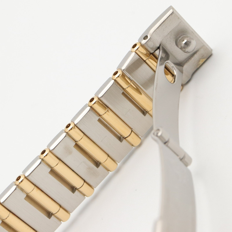 歐米茄星座系列迷你鑲鑽錶圈12P腕錶，18K（黃金）精鋼錶殼，女士白色珍珠貝母錶盤，型號1267.75-10