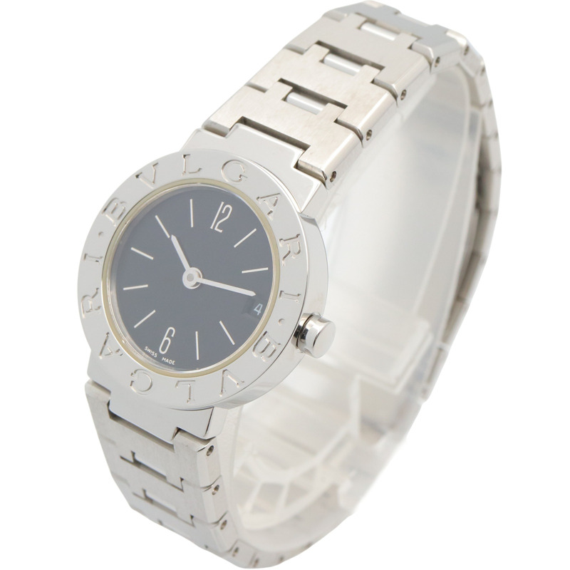 寶格麗 (Bulgari) BVLGARI 女士黑色不鏽鋼腕錶 BB23SS-1