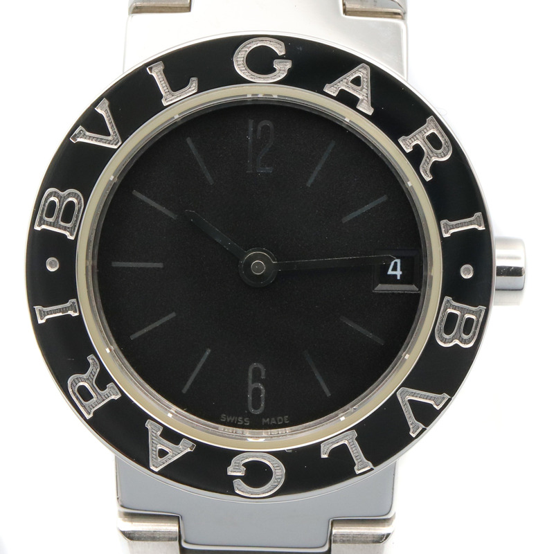 寶格麗 (Bulgari) BVLGARI 女士黑色不鏽鋼腕錶 BB23SS-2