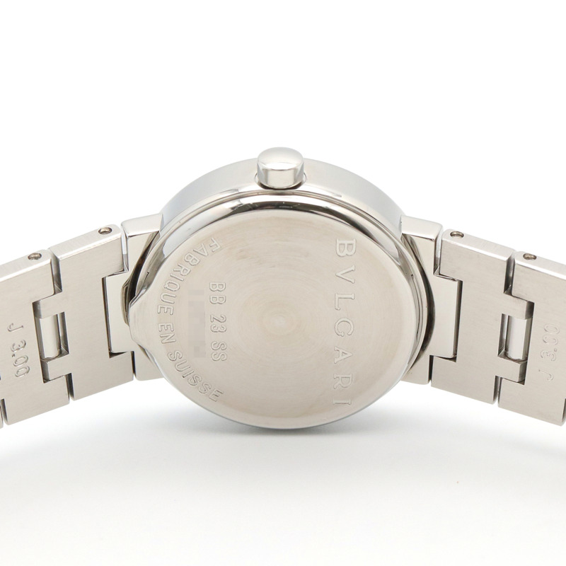 寶格麗 (Bulgari) BVLGARI 女士黑色不鏽鋼腕錶 BB23SS-4