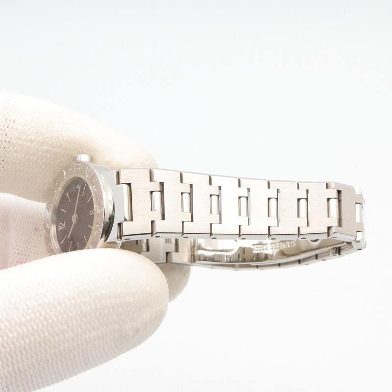 寶格麗 (Bulgari) BVLGARI 女士黑色不鏽鋼腕錶 BB23SS-7