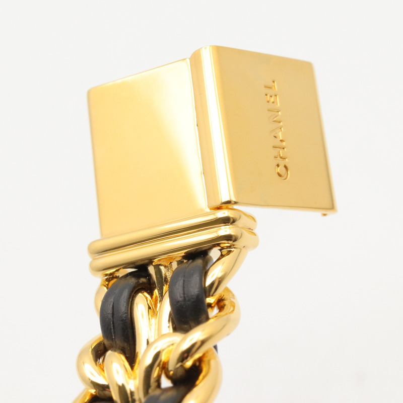 香奈兒 (Chanel) CHANEL Première S 女士腕錶，鍍金 (GP)，皮革錶帶，黑色，H0001-11
