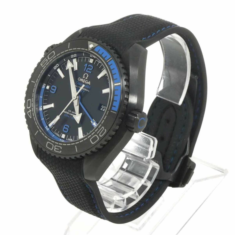 歐米茄海馬系列海洋宇宙600公尺同軸GMT深黑色215 92 46 22 01 002男士腕錶自動上鍊-2