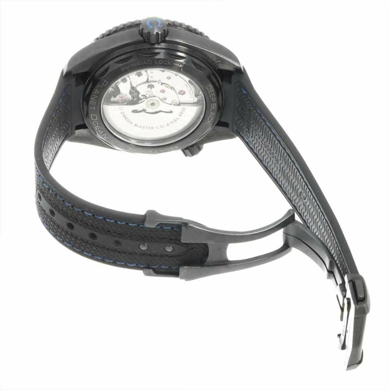 歐米茄海馬系列海洋宇宙600公尺同軸GMT深黑色215 92 46 22 01 002男士腕錶自動上鍊-4