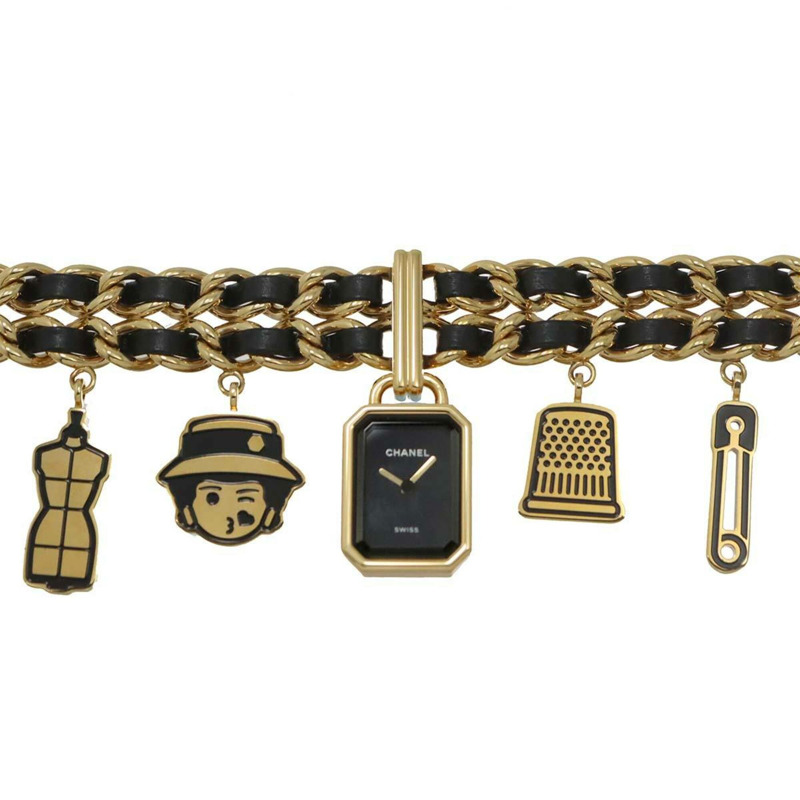 香奈兒 Premiere Charm Couture M H9859 女士腕錶 黑色金石英錶-0