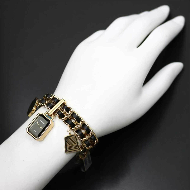 香奈兒 Premiere Charm Couture M H9859 女士腕錶 黑色金石英錶-3