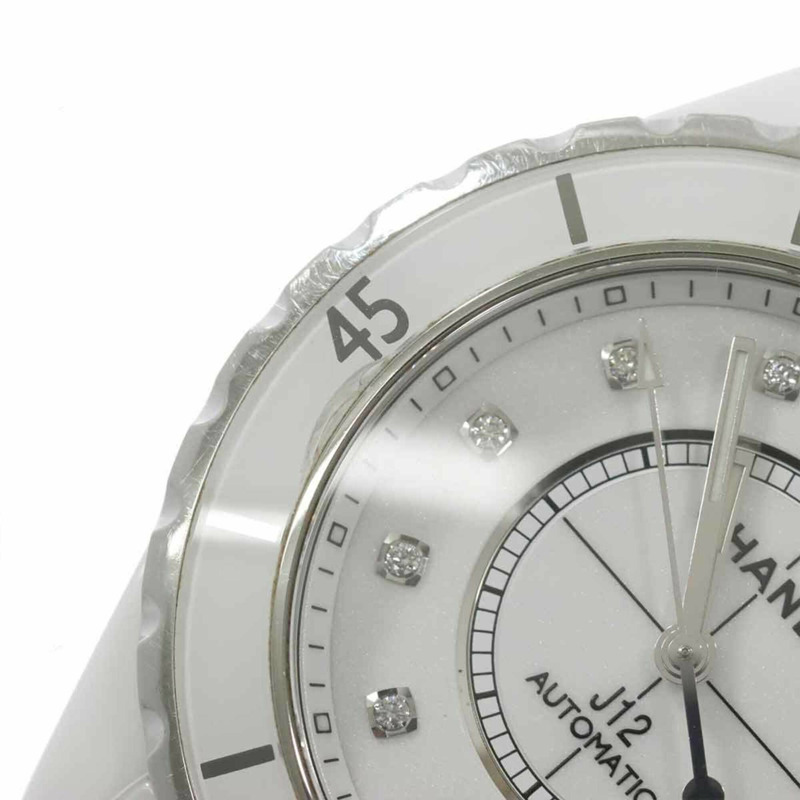 香奈兒 J12 38毫米 H1629 男士腕錶，日期顯示，鑲嵌12顆鑽石，白色陶瓷錶殼，自動上鍊機芯-7