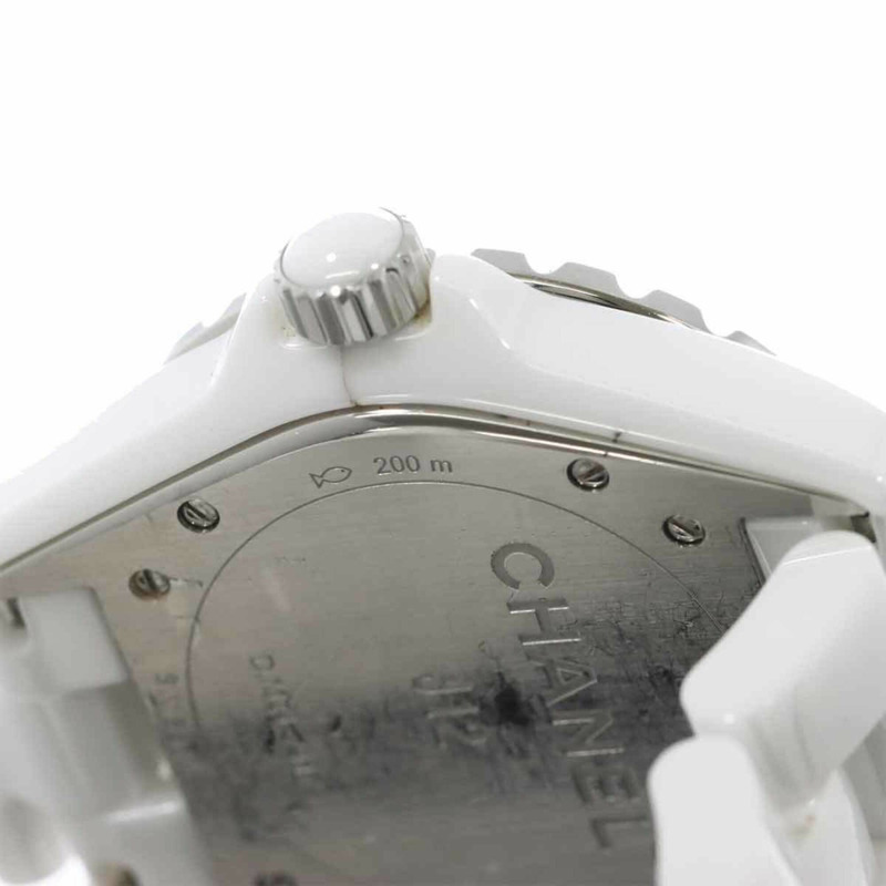 香奈兒 J12 38毫米 H1629 男士腕錶，日期顯示，鑲嵌12顆鑽石，白色陶瓷錶殼，自動上鍊機芯-8