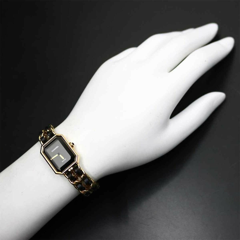 香奈兒 Premiere S 碼 H6951 新女士腕錶，黑色金錶殼，石英錶-3