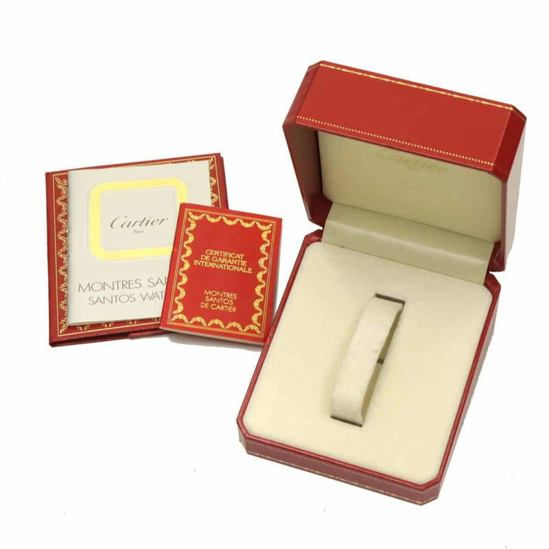 卡地亞 Santos Galbee SM W20024D6 女士腕錶，象牙色，石英錶-1