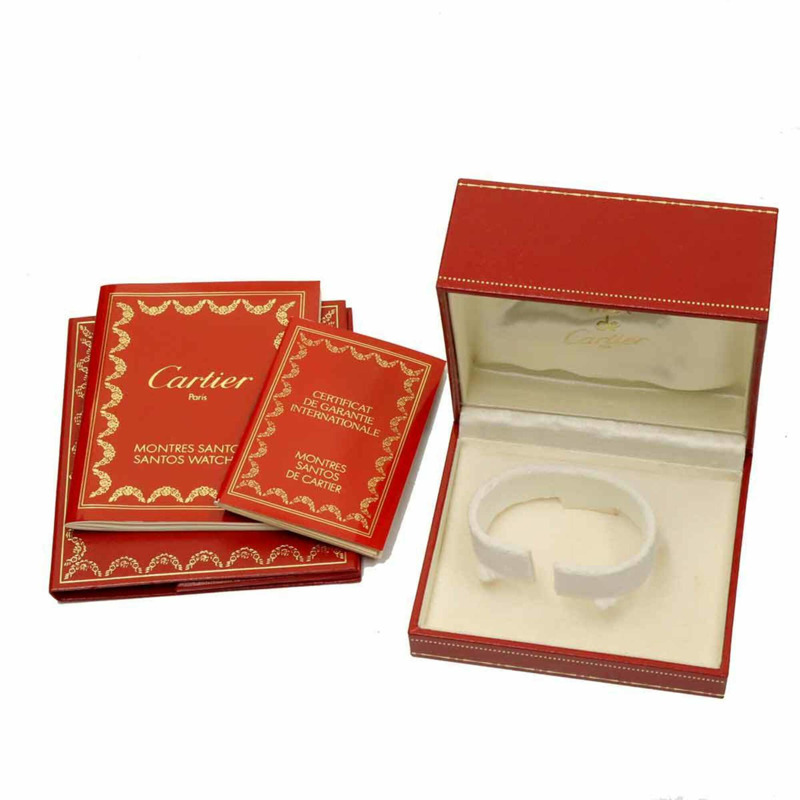 卡地亞 Santos Galbee SM W20024D6 女士腕錶，象牙色，石英錶-1