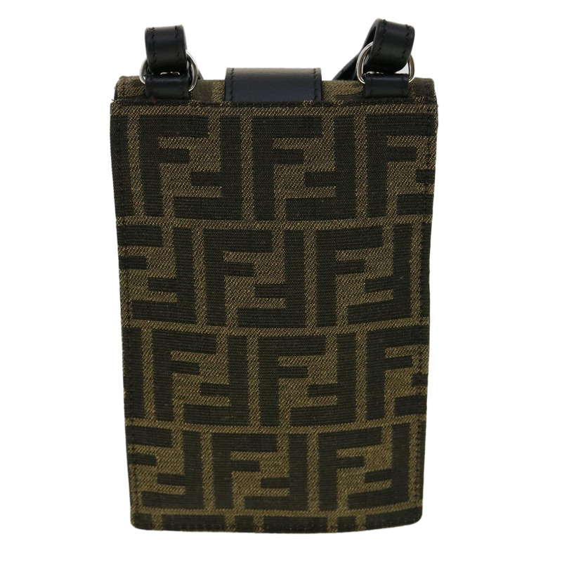 【日本直送】FENDI Zucca帆布單肩包 棕色/黑色 正品 31851SAV-1