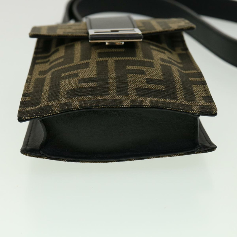 【日本直送】FENDI Zucca帆布單肩包 棕色/黑色 正品 31851SAV-4