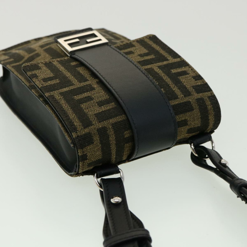 【日本直送】FENDI Zucca帆布單肩包 棕色/黑色 正品 31851SAV-5