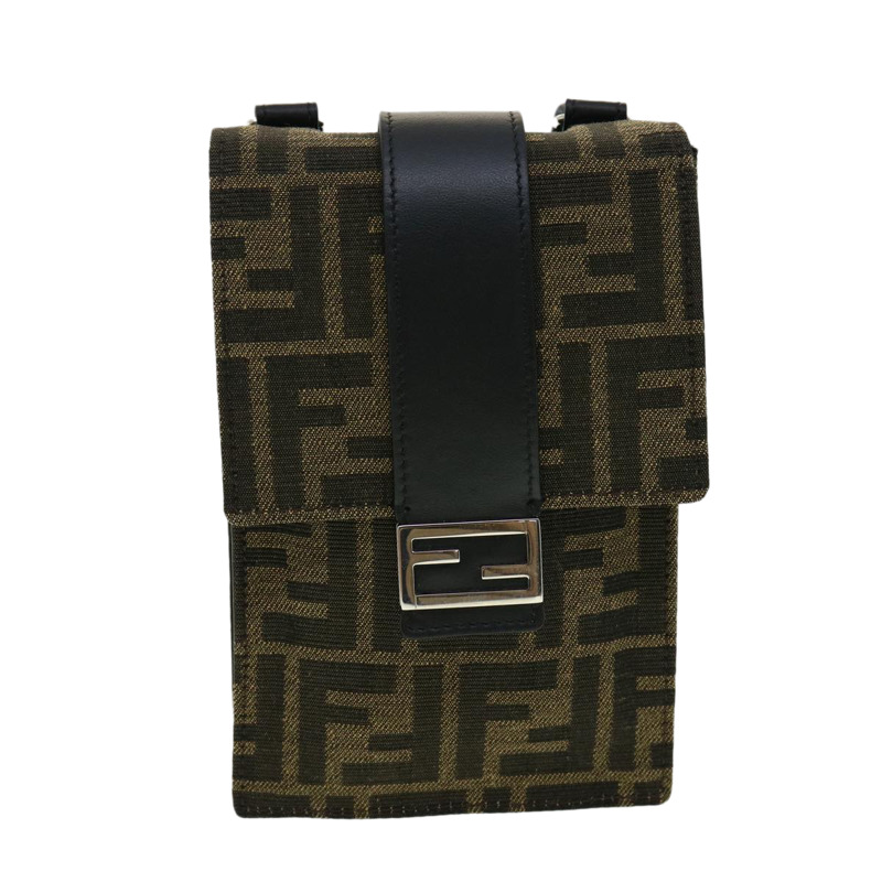 【日本直送】FENDI Zucca帆布單肩包 棕色/黑色 正品 31851SAV-12