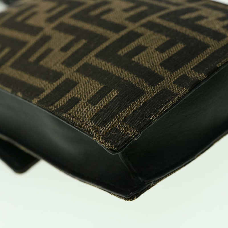 【日本直送】FENDI Zucca帆布單肩包 棕色/黑色 正品 31851SAV-17
